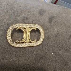 Celine 18kgp Gold and Silver Women's Jewelry Brooch